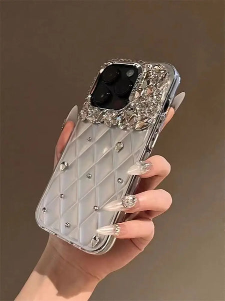 Luxury rhinestone iPhone case DIY suitable for all iPhone16pro max plus15 14 12  iPhone11models cover