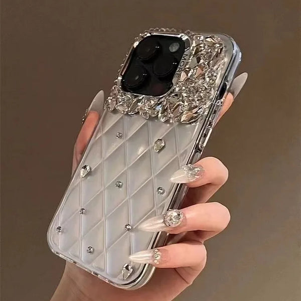 Luxury rhinestone iPhone case DIY suitable for all iPhone16pro max plus15 14 12  iPhone11models cover