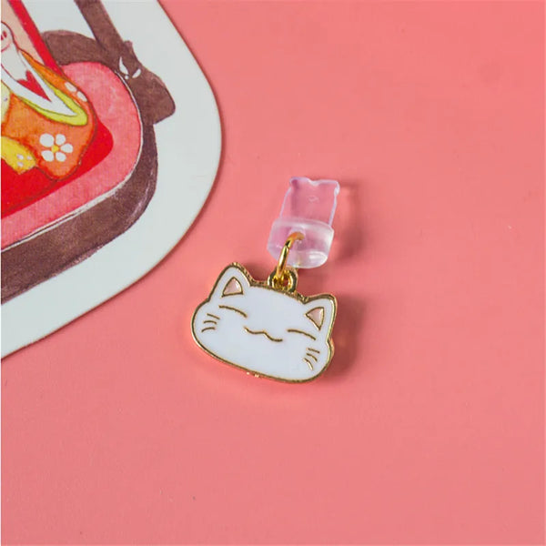 Cat Paw Dust Plug Charm Kawaii Cute Anti Dust Cap Charge Port Plug For iPhone 3.5MM Jack Phone Dust Protection Stopper Pendant