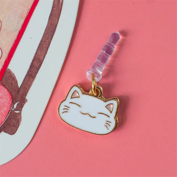 Cat Paw Dust Plug Charm Kawaii Cute Anti Dust Cap Charge Port Plug For iPhone 3.5MM Jack Phone Dust Protection Stopper Pendant